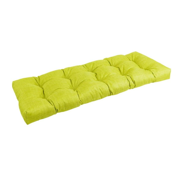 51-inch by 19-inch Tufted Solid Outdoor Spun Polyester Loveseat Cushion Green-Color