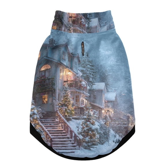 Pet Winter Coat Snow Zipper Clothing Cold Weather Dog Vest Warm Puppy Coat A Chirstmas House with The Light