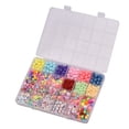 thumbnail image 3 of Kit para hacer pulseras de cuentas con letras de colores mezclados Flor de estrella de pez Cuen Romacci Cuentas de bricolaje, 3 of 7