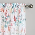 thumbnail image 2 of Mainstays Marjorie Sheer Voile Rod Pocket Single Curtain Panel, 1 Panel, White Floral, 58"W x 63"L, 2 of 7