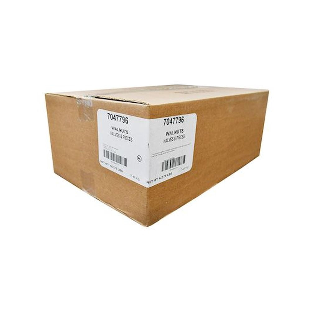 Azar Raw Fancy Half and Piece Walnut, 2.75 Pound -- 6 per Case.