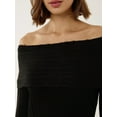 thumbnail image 5 of Off Shoulder Striped Knit Dress, 5 of 6