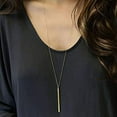 thumbnail image 5 of Jiaroswwei Fashion Alloy Long Vertical Bar Pendant Chain Y Necklace Women Party Jewelry, 5 of 8