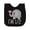 AB-Black, variant on Inktastic Half Birthday Cute Elephant Newborn Bib