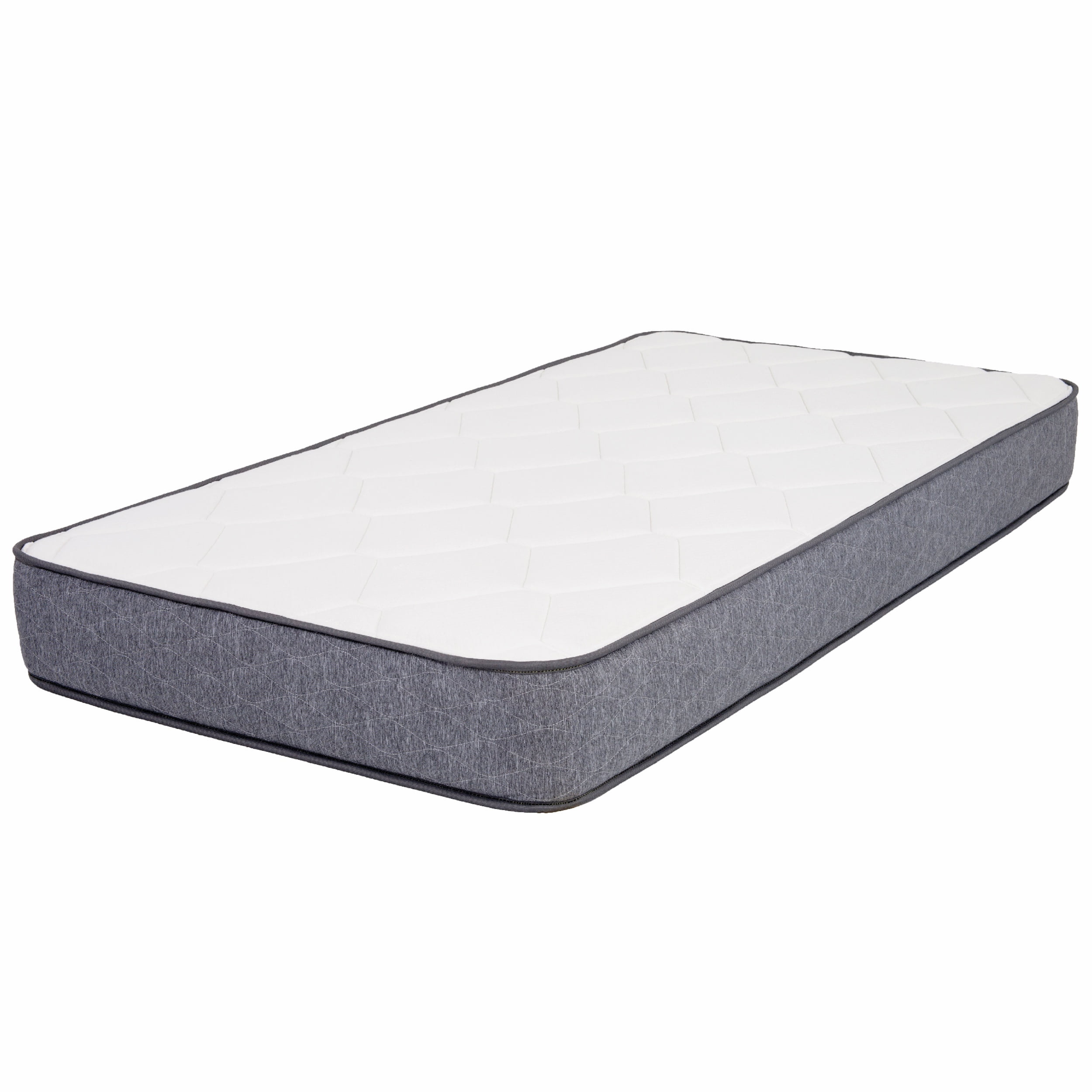10" Twin XL White & Gray Gel Memory Foam Mattress