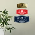 thumbnail image 4 of Fancy Cans and Bottles Recycling Sign (Navy Blue/Gold) - Large, 4 of 5