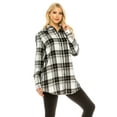 thumbnail image 2 of Haute Edition Women's Long Button Down Flannel Tunic Shirt with Plus, 2 of 4