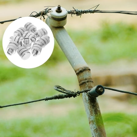 OUNONA 10pcs Split Bolt Connector Electric Fence Accessories Aluminium Alloy Fence Wire Slotted Bolt for Outdoor Use