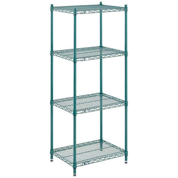 Global Industrial 18366G 36 x 18 x 63 in. Nexel Poly-Z-Brite Wire Shelving, Green