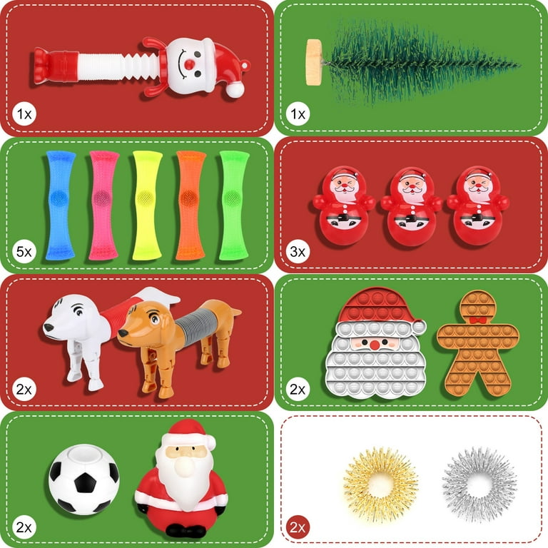 PANSHAN Fidget Advent Calendar 2023 Crystal Slime Christmas Countdown  Calendar Toys Holiday Set 24 Days Xmas Surprise Gift Toys for Girls Boys  Kids