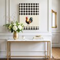 thumbnail image 6 of Canvas Wall Art, Black White Plaid Rooster Framed Canvas Prints for Bedroom Dining Room, Vintage Farmhouse Checkered Rustic Gallery Wrapped Wall Decor for Home Office, Gifts, 20"x24" Ship Next Day, 6 of 6