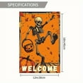 thumbnail image 2 of 1 PC, 2D Flat/ Garden flag, skull dancing design pattern, 11.8x17.7 inches (30x45cm), fashionable 2D pattern, autumn Thanksgiving and Halloween garden flag, home outdoor courtyard lawn garden holiday, 2 of 5