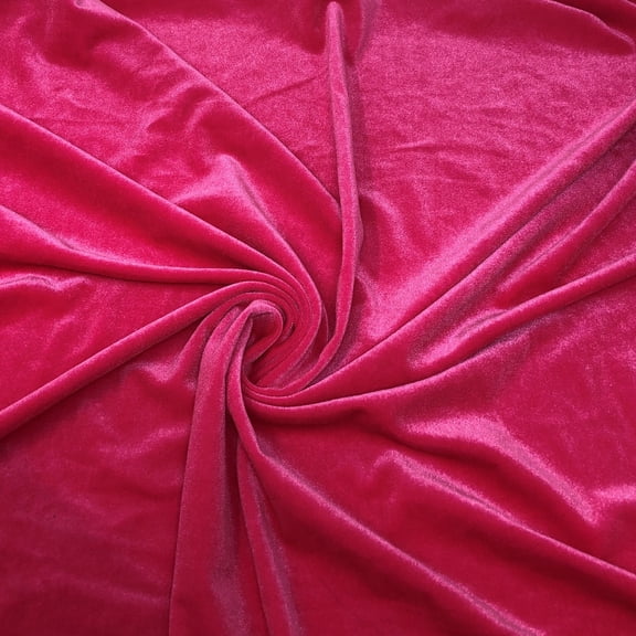 Fuchsia Stretch Velvet Solid