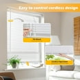 thumbnail image 3 of LazBlinds Cordless 1" Vinyl Horizontal Mini Blinds, Light Filtering Blinds for Windows, Blinds and Shades for Windows Size 34" W x 36" H, White, 3 of 6