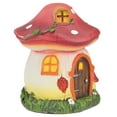 thumbnail image 5 of Northlight 6.25" Red Mushroom House Outdoor Garden Statue, 5 of 6