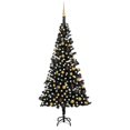 thumbnail image 1 of vidaXL Artificial Pre-lit Christmas Tree with Ball Set Black 240 cm PVC, 1 of 5