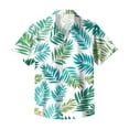 thumbnail image 5 of Mens Hawaiian Shirt Short Sleeve Summer Casual Tropical Print Button Down Shirts for Men Fashion Beach Vacation T Shirts Mint Green S, 5 of 6