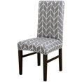 thumbnail image 1 of Dining Chair Cover Set Stretch Spandex Short Dining Chair Slipcovers Removable Washable Decorative Chair Protector Seat Covers for Dining Room Home Wedding Banquet Party Hotel Decor (Grey-04, 2 Pack), 1 of 8