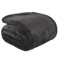 thumbnail image 2 of Trailmaker Plush Fleece Throw Blanket; Cozy 200 GSM for Living Room, Couch, Bedding 80"L x 60"W (Black), 2 of 5