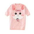 thumbnail image 3 of Sunnyoo Little Girls Fleece Jumpsuit Cartoon Embroidered Long Sleeve Loose Homewear Robe, 3 of 8