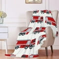 thumbnail image 3 of Red Fire Truck Rescue Emergency Truck2 Flannel Lightweight Blankets Quilt Plush Fleece Soft Bedding Throw Blanket for Couch and Bed 40"x30" for Pet, 3 of 6