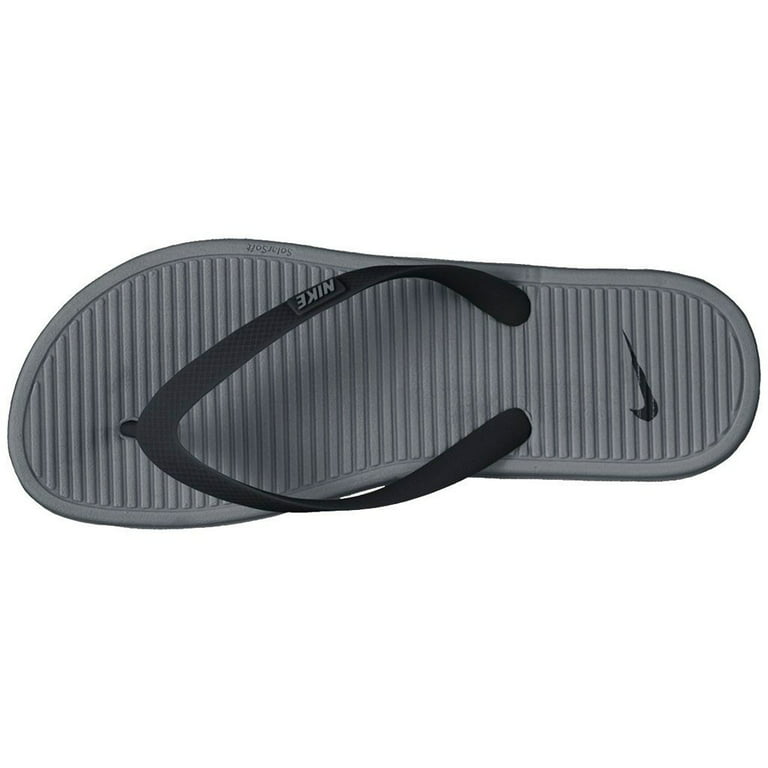 Nike Solarsoft II Black/Grey Men's Sandals Flip Flops Size 12 - Walmart.com