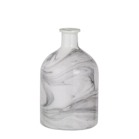 CC Home Furnishings Swirl Glass Vase - 11.5" Black and White