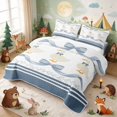 thumbnail image 3 of Erosebridal Duck Twin Quilt Set for Girls, Blue Ribbon Twin Coverlet Set, 2-Piece 1 Bedspread and 1 Pillowcase, 3 of 7