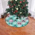 thumbnail image 2 of FMSHPON PenguinsSnowflake Xmas Christmas Tree Skirt Stand Mat for Holiday Party Decoration Indoor Outdoor 48 inches, 2 of 3