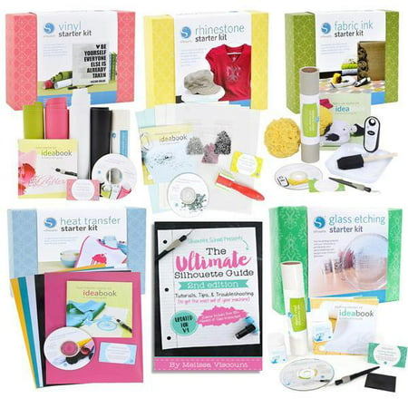 Beginner Starter Kit Bundle with Ultimate Silhouette Cameo Guide (Best Cardstock For Silhouette Cameo)