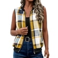 thumbnail image 3 of Plaid Vest for Women Plus Size V-Neck Sleeveless Flannel Layering Piece for Casual Fall Spring Outfits Outdoor Wear, 3 of 7