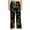 Green, variant on Winter Pajama Pants for Women, Snowflake Print, Drawstring Straight Leg Lounge Sleep Pants