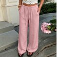 thumbnail image 7 of Dresfit Womens Wide Leg Sweatpants Baggy Drawstring Pants Summer 2026 Soild Vacation Trousers High Waisted Flowy Cooling Pant with Pockets XL, 7 of 7