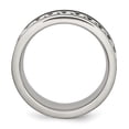 thumbnail image 2 of Chisel Stainless Steel Brushed and Polished Black IP-plated Chain Inlay 10mm Band, 2 of 7