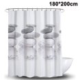 thumbnail image 1 of Cortina De Ducha Textil Gris Guijarro Resistente Al Moho Y Repelente Al Agua, 1 of 5
