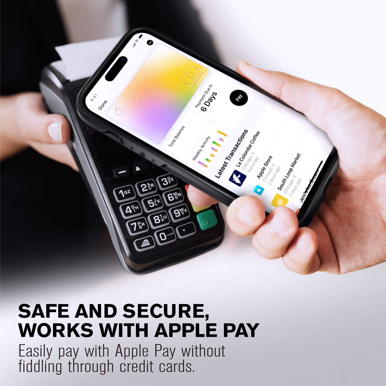 VENA vCommute Wallet Case Compatible with Apple iPhone 15 (6.1"), (Military Grade Drop Protection) Flip Leather Cover Card Slot Holder with Kickstand - Space Gray / Black
