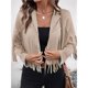 thumbnail image 5 of Chaquetas de Mujer de Piel Sintética de Ante con Flecos y Forro. Abrigos Cortos con Flecos. Imprescindibles de de Otoño. Albaricoque M, 5 of 10