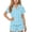 Blue, variant on Girls' Pajama Sets 2 Piece, Soft Casual Short Sleeve Kids' Summer Sleepwear Mint Green Size 10