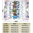thumbnail image 5 of Sea Turtle Blanket Soft Cozy Christian Turtle Floral Throw Blankets Sea Turtle Decor Fleece Plush Bedding Blanket Turtle Gifts for Women Girls Kids Adults Bed 50"X60", 5 of 6