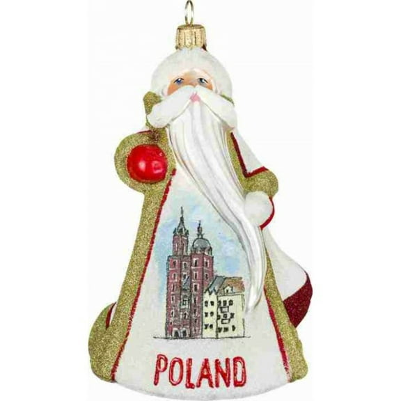 Poland Santa in Krakow Polish Glass Glitterazzi Christmas Ornament Decoration