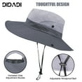 thumbnail image 6 of Outdoor Sun Hats for Women, DIDADI  Wide Brim Tribe Sun Hats with Ponytail-Hole, Breathable UV-Protection Beach Hat, Foldable Mesh Bucket Hat , Packable Sunhats, 6 of 7