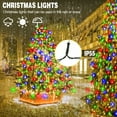 thumbnail image 4 of Christmas Tree Lights USB with Timer 10 Strings Kedoxi Xmas String Lights with Ring 4.9FT Easy to Install Christmas Curtain Fairy Tree Light 8 Mode 200LED for Xmas Fir Pine Party Decoration Colorful, 4 of 6