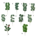 thumbnail image 2 of 10Pcs Artificial Seeded Eucalyptus Leaves Stems Bulk Artificial Silver Dollar Eucalyptus Leaves Plant in Green 13" - 15" Tall Artificial Greenery Holiday Greens Wedding Greenery, 2 of 8
