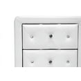 thumbnail image 5 of Baxton Studio Stella Crystal Tufted White Upholstered Modern Nightstand, 5 of 6