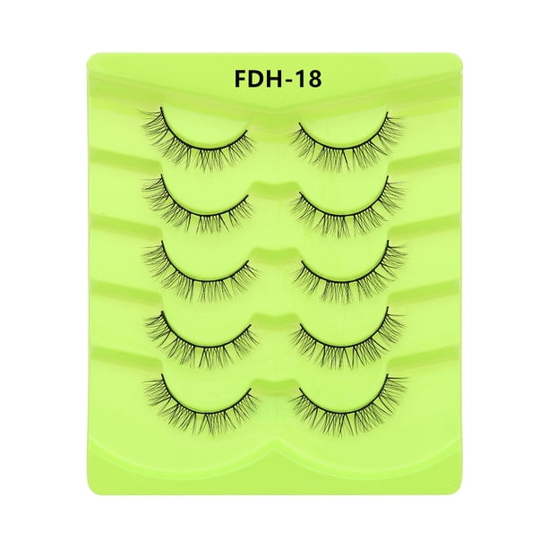 Zhuge 20 pares de pestañas de visón tenues, pestañas postizas de volumen natural y esponjosas, FDH-18