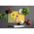 thumbnail image 3 of Carolines Treasures WDK5345LCB 15 x 12 in. Summer Sunflowers Fawn Boxer Glass Large Cutting Board, 3 of 5