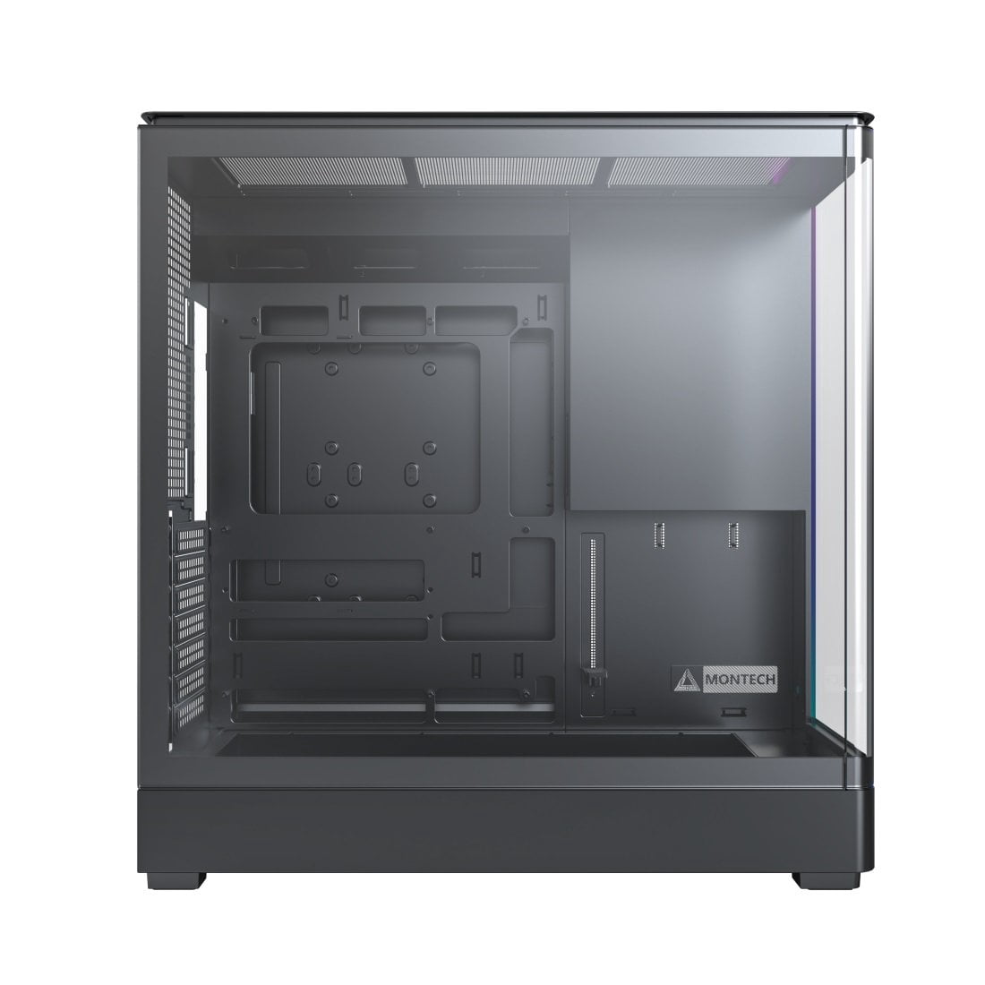 MONTECH KING 45 KING45B ATX PC Case, Curved Panoramic Glass, Chimney Airflow