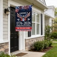 thumbnail image 5 of Lksixu America 250th Anniversary Garden Flag, 1776-2026 Commemorative USA 250 Years Banner, Double-Sided Cotton Linen Bald Eagle Design Patriotic Yard Sign, 4th of July Decorations for Outdoor Lawn, 5 of 6