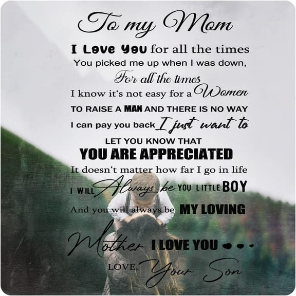 to My mom from Son Metal Tin Sign,Birthday Gifts for Mum,Mom Gifts for Mother Stepmom, from Son,Inspirational Quote Sign for Home Bedroom Wall Decor Vintage Wall Art 12x12 Inches