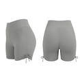 thumbnail image 7 of Hurxie Biker Shorts 4'' - High Waisted Booty Workout Volleyball Yoga Womens Shorts Gray,S, 7 of 7